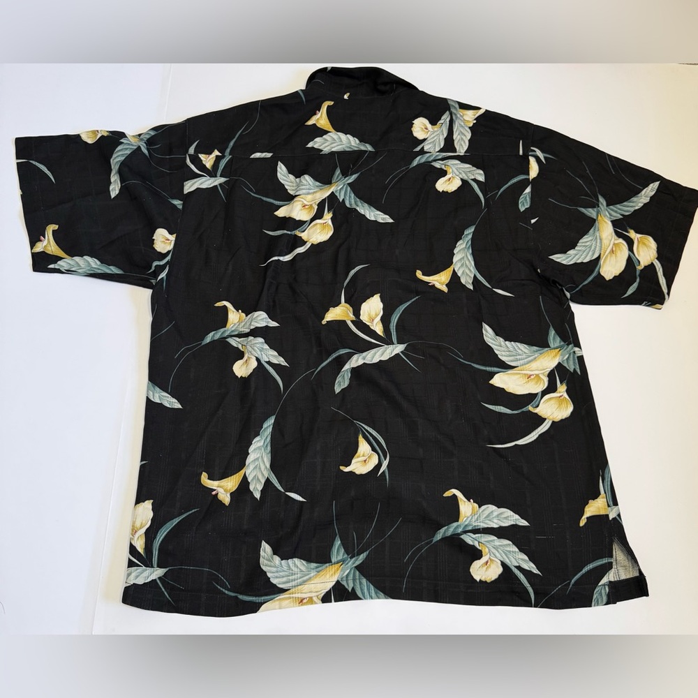 Tommy Bahama floral 100% silk shirt men’s large - Picture 6 of 7